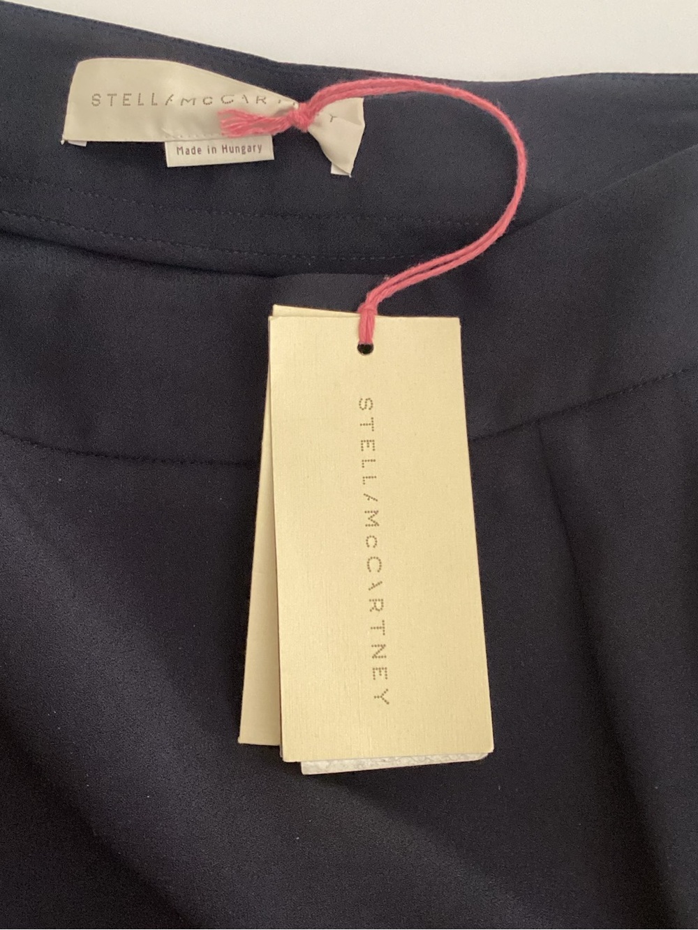 Stella McCartney Navy Sheer Overlay Midi Skirt NWT SZ 2-4/38 - Picture 4 of 8